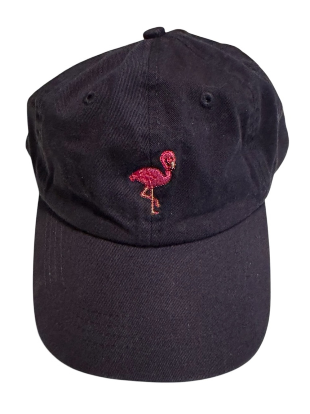 Navy Strapback City Hunter Baseball Cap Pink Embroidered Flamingo OS